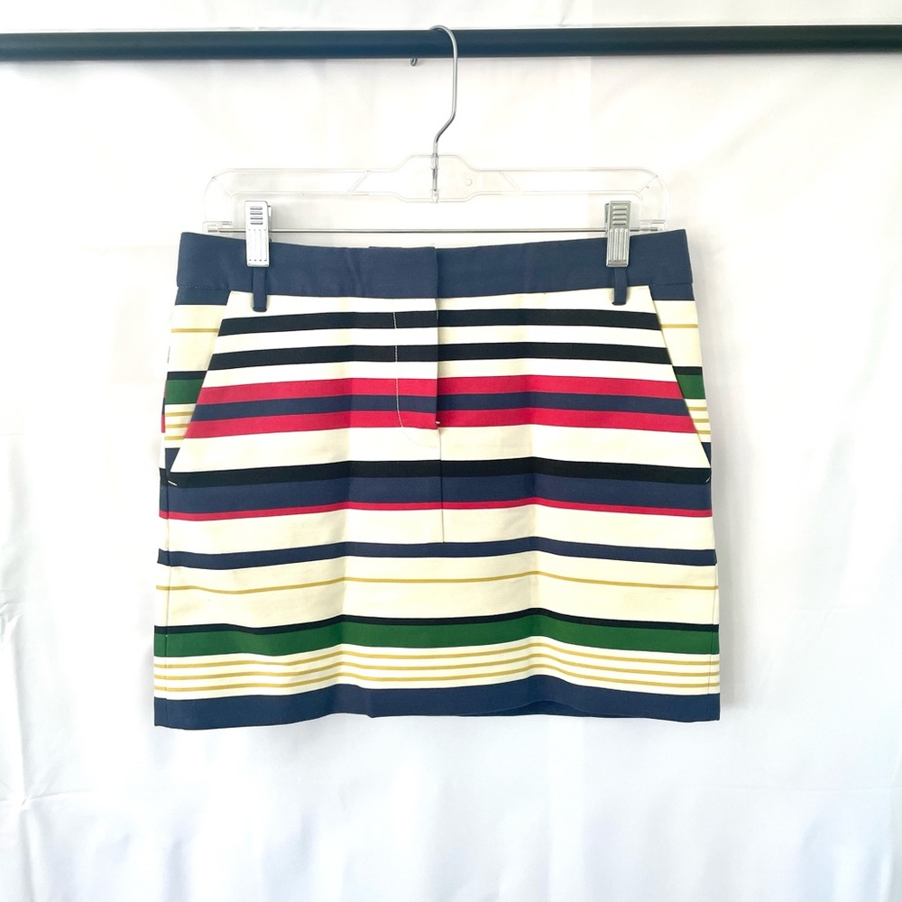 J.Crew nautical striped mini skirt, size 2